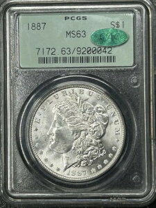 1887N P K Vo[ _[ PCGS OGH 2.1 MS63 CAC fUCAu I[hO[ z_[