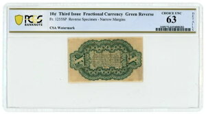 FR-1255SP čʉ 10Zg ʌ{ PCGS UNC 63 ڍ