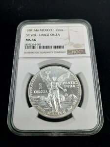 MS 66 1991年メキシコ大型銀貨 オンサ・リベルタッド