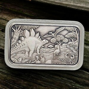 2025 CMG �~���g�uDinoSaurs Reborn�v1�I���X .999 �A���e�B�[�N�V���o�[�o�[ + COA - 50��