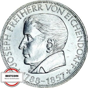 J391 5 DM �L�O�R�C�� Freiherr von Eichendorff from 1957 J in f.VZ 1283639-
