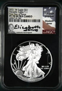 2021 W �n�� �V���o�[ �C�[�O�� NGC PF-70 �E���g���J���I ��͕t���C�[�O�� T-1