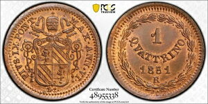1851N R c̋I VI NAgm PCGS MS64 RB bhuE|bv 2/0 t@Ci[ 4798