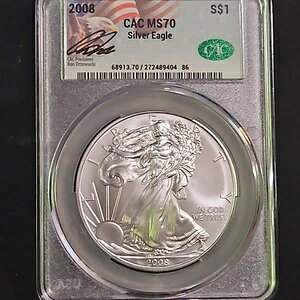 2008 $1 AJ Vo[ C[O CAC MS70 EhWFEbL MTC胉x