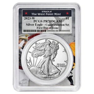 2023-W �v���[�t $1 �A�����J�� �V���o�[ �C�[�O�� �R���O���e�[�V���� �Z�b�g PCGS PR70DCAM FDOI ...