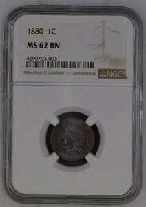 1880 NGC MS62BN �C���h�Z���g