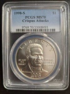 1998-S �N���X�p�X�E�A�^�b�N�X�L�O��� PCGS MS70 �u���[���x��