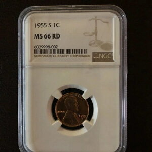 1955-S J[wbh Zgyj[ 1C WFuAg UNC bh NGC MS66 RD