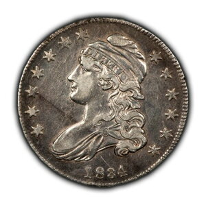 1834�N 50�Z���g �L���b�v�h�o�X�g �V���o�[ �n�[�t�h�� - �[���ΐ� - XF - SKU-H3453