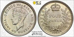 CMX̃MAiAKCAiA1945NW[W6LOtH[yX݁A4yXBPCGS MS 64B