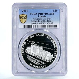 ���x���A 20 �h�� �S����� �@�֎� �N���R�f�B�� CE PR67 PCGS ��� 2001 �N