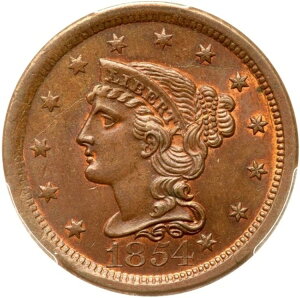 1854 N-19 R-3 PCGS MS 63 BN CC#2 �҂ݍ��݃w�A ���[�W�Z���g�R�C�� 1�Z���g