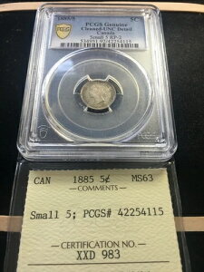 1885N X[5 ICCS/PCGS Ӓς Ji_X[Vo[5Zg *MS-63**Q