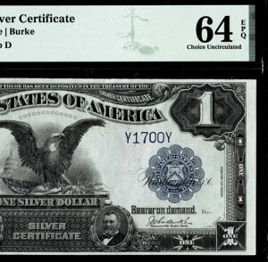 VAԍ 1700 Fr. 233 $1 1899 ؖ NOTE PMG CH UNC 64 EPQ