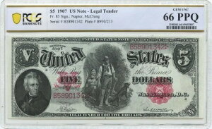 1907N 5h @ʉ FR# 85 PCGS WF Vi 66PPQ
