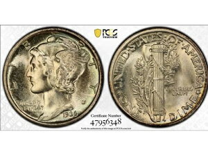 1936 N}[L[ _C 10 Zg MS67+FB PCGS CAC - ɂ߂čO[hőf炵!