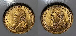 1904年 ルイス・クラーク記念金貨 1ドル NGC MS 65