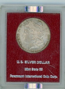 1900-O/CC ���[�K�� �V���o�[ �h�� $1 �p���}�E���g�z���_�[ TOP-100 MS-64+ NGC