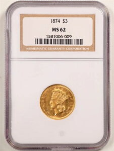 1874�N G$3 �C���f�B�A���E�v�����Z�X�E�w�b�h 3�h������ MS62 NGC 1581006-009
