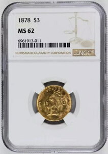 1878�N P ���� 3�h�� $3 �C���f�B�A���E�v�����Z�X�E�w�b�h NGC MS-62