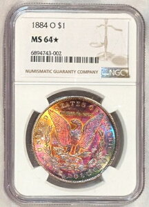 1884-O NGC MS64 �X�^�[�����X�^�[ ���C���{�[ �����K���_���[ �z�b�g�s���N �I�����W �e�B�[���O���[��