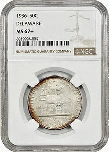 1936�N 50�Z���g �f���E�F�A NGC MS67+ (PLUS) PQ �E���g���W�F���N���V�b�N�L�O�i $4,900