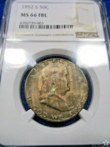 1952 S tN n[t Ms66 FBL L[f[g [|bv 24/8 OBV/REV pXeg[ NGC TV