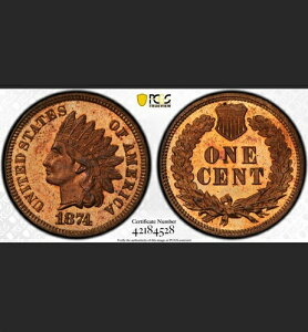 1874N PCGS PR66RB 700A1870N猻݂܂ł̍Œzv[t1C - 1CL[CfBAZg