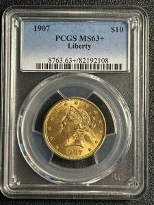 1907�N P �S�[���h �C�[�O���X ���o�e�B�w�b�h PCGS MS-63+ ���o�e�B