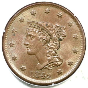 1842N N-6 R-1 PCGS MS 64 BN ҂ݍ݃wA [WZgRC 1Zg