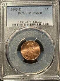 2005-D PCGS MS-68 レッドセント - 非常に希少な5枚限定POP 51146762