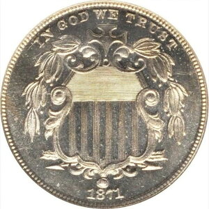 1871 NGC PR65 �J���I 5�Z���g �ߏ��]�����ꂽ���t����V�[���h�j�b�P��