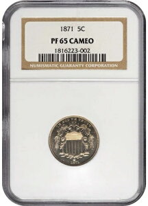 1871 NGC PR65 �J���I 5�Z���g �ߏ��]�����ꂽ���t����V�[���h�j�b�P��