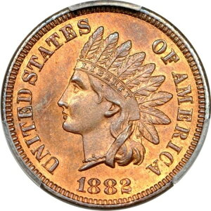 1882N 1Zg Xm[6 CfBAZg PCGS MS64RB (ʐ^V[)