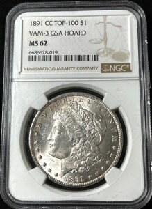 1891 CC TOP-100 �����K���E�_���[ VAM-3 �X�s�b�e�B���O�E�C�[�O���AGSA �z�[�h -- NGC MS62