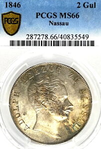 �h�C�c�̃i�b�T�E 1846 2�O���f���R�C�� �^�[���[ PCGS MS66 STG/BU UNC �g�b�v�|�b�v ���A