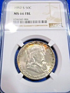 1952 S tN n[t Ms66 FBL RPM ܂ S/S |bv 24/8 OBV/REV pXeg[ NGC TV