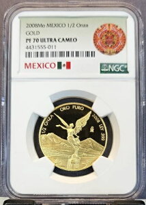 2008 LVR S[h x^[h 1/2 IU NGC PF 70 Eg JI A p[tFNg