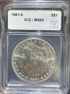 1881-S �����K���E�_���[ ICG MS65 IDC ���؍ς�