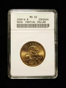 2000-D $1 �T�J�K�E�B�A���� - ANACS MS63 �����J���[�~���g�G���[
