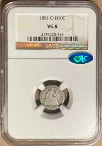 1851-O NGC & CAC VG 8 ���R�̏��_�����_�C�� H10c - �j���[�I�[�����Y������