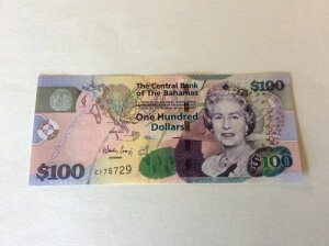 �o�n�} 2009 P76 $100 �m�[�g UNC �R���f�B�V���� QEII