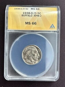 1938 D/D �o�b�t�@���[�j�b�P�� MS66 ANACS RPM-2