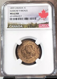 1859N Ji_ 1Zg NC[EBNgA i[9 uY NGC MS 62 RB  ԒF