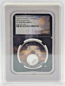 ���T�E�O�����f 2024 �G�W�v�g�s���~�b�h UFO ���[�O�X�A�C�����h 1�I���X �V���o�[ NGC PF70 1/27