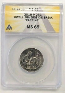 2019 P ���[�E�F�����j���� �C�������O �N�H�[�^�[ ANACS MS65�A�\�ʃ_�C�u���C�N