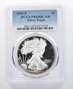 1993-P �A�����J�� �V���o�[ �C�[�O�� PR69 DCAM PCGS �y���t�F���� �g�[�� *7683