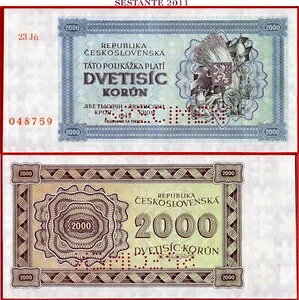 �`�F�R�X���o�L�A 2000 2.000 �R���� 1945 �W�{ P 50A UNC- (less) ��������