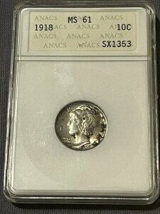 1918N Merc Dime Unc Be[W \[v{bNX