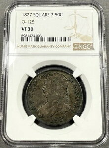 1827�N �L���b�v�h�o�X�g �n�[�t�_���[ 50�Z���g - NGC VF30 �X�N�G�A2 O-125 - �I���W�i���\��